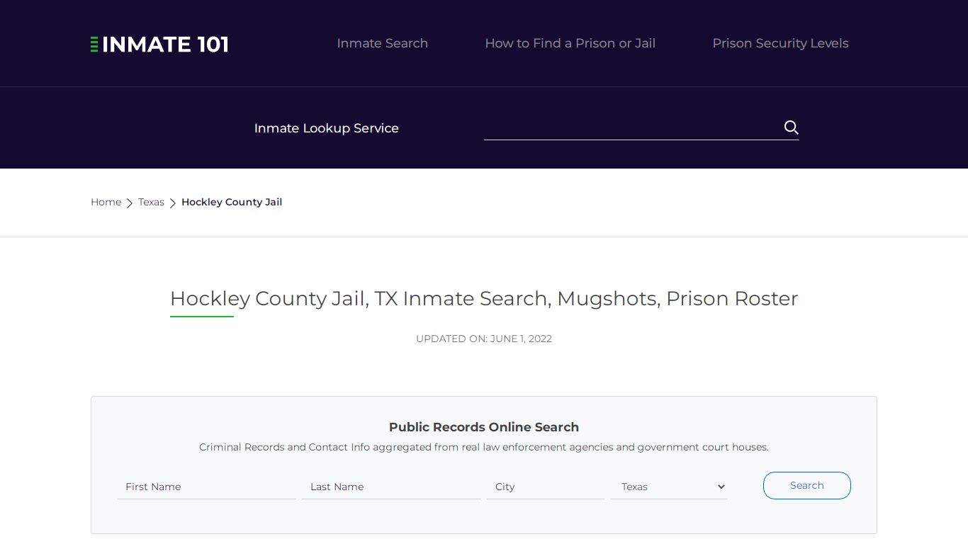 Hockley County Jail, TX Inmate Search, Mugshots, Prison Roster